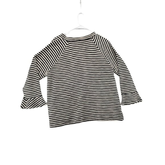 LOFT by ANN TAYLOR Sweater Women's Long Sleeve Striped Pullover B/W Large - Picture 6 of 9